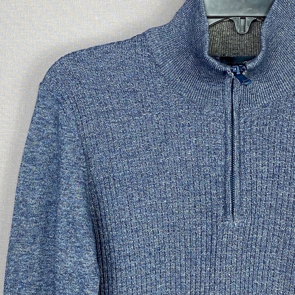 Zachary Prell Mens Quarter Zipper Higgins Sweater in Blue Size Extra Sma… - Picture 5 of 10